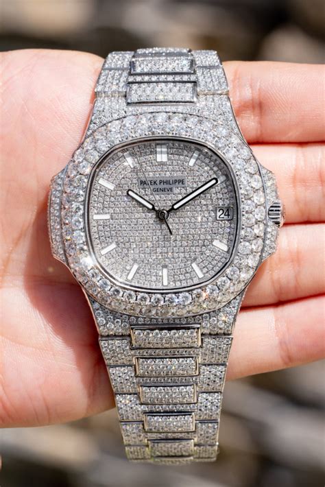 patek philippe nautilus diamonds|patek philippe full diamond watch.